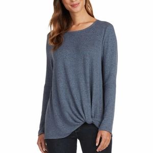 3X, Max & Mia Long Sleeve Side Twist Top